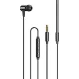 awei L2 3.5 mm plug in-ear bedrade stereo Eerphone met Mic (zwart)