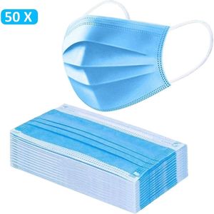 Benson Wegwerpmaskers - 3-laags - Comfortabel - Verstelbaar - 50 stuks