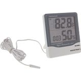 THC-03A Outdoor / Indoor LCD digitale elektronische Thermometer Hygrometer Alarm Clock(Grey)