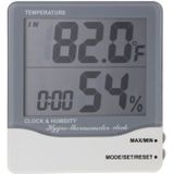 THC-03A Outdoor / Indoor LCD digitale elektronische Thermometer Hygrometer Alarm Clock(Grey)
