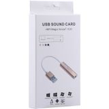 Aluminium Shell 3 5 mm Jack externe USB Sound Card HIFI magische stem 7.1 Channel Adapter vrij rijden voor Computer  Desktop  luidsprekers  hoofdtelefoon (zilver)