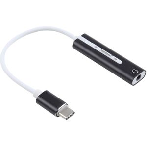 Aluminium Shell 3 5 mm Jack externe USB-C / Type-C Sound Card HIFI magische stem 7.1 kanaal Converter Adapter gratis Drive (zwart)