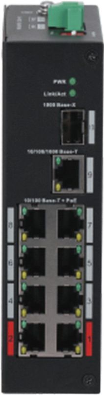 Dahua Pfs3110-8et-96-v2 Switch - Intelligente Poe - 8-Pins Poe Voeding - Lange Afstand Poe