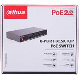 Dahua Technology PoE PFS3010-8ET-96-V2 netwerk-switch Unmanaged Gigabit Ethernet (10/100/1000) Power over Ethernet (PoE) Zwart