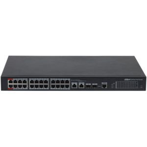 Dahua Technology PoE DH-PFS4226-24ET-360-V3 netwerk-switch Managed L2 Gigabit Ethernet (10/100/1000) Power over Ethernet (PoE) Zwart