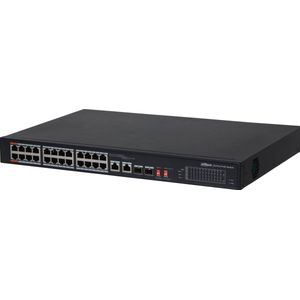 Dahua Technology PoE PFS3220-16GT-240 network switch Unmanaged L2 Gigabit Ethernet (10/100/1000) Power over Ethernet (PoE) Black