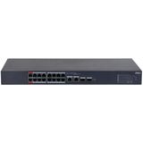 Dahua CS4218-16ET-240 - Switch - cloud managed - intelligent - 2 x 10/100/1000 (High PoE) + 16 x 10/100 (PoE) + 2 x 10/100/1000 (uplink) + 2 x Gigabit SFP (uplink) - desktop, rack-uitvoering - High PoE / PoE (240 W)
