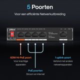 Dahua Technology PoE SF1005P Unmanaged L2 Fast Ethernet (10/100) Power over Ethernet (PoE) Zwart