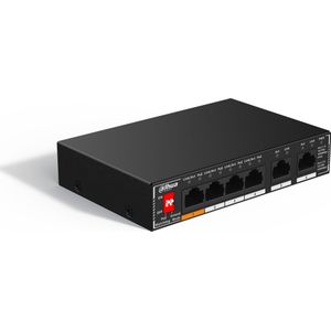 Dahua - DH-SG1006P - Gigabit Switch - Zwart - 6 Poorten