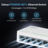Dahua Technology Access PFS3005-5ET-L-V2 Unmanaged L2 Fast Ethernet (10/100) Wit