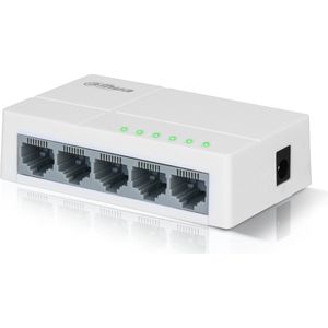 Dahua Ethernet Switch - 5 Poorten - Unmanaged - 5 x 10 / 100 Mbps - Internet - Netwerk splitter - PFS3005-5ET-L