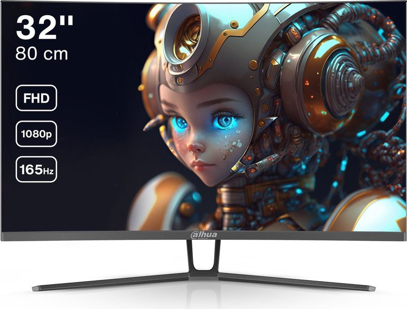 Dahua LM32-E230C - Curved Full HD VA Gaming Monitor - 32 inch - 165hz - 1ms - Inclusief DisplayPort kabel