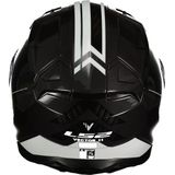 LS2 - FF811 - Integraalhelm - Zwart/Wit - Glasvezel/Fiber Mix