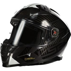 LS2 - FF811 - Integraalhelm - Zwart/Wit - Glasvezel/Fiber Mix