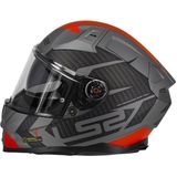 LS2 - FF811 - Integraalhelm - Titanium Rood - Glasvezel/Fiber Mix