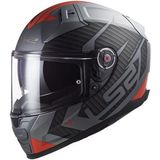LS2 - FF811 - Integraalhelm - Titanium Rood - Glasvezel/Fiber Mix
