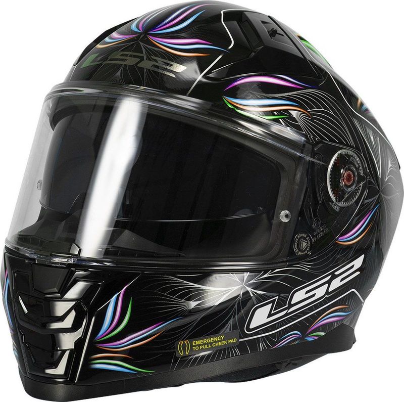 LS2 FF811 Vector II - Integraalhelm - HPFC - Zwart - Hypoallergene Materialen