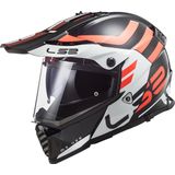 LS2 - MX436 Pioneer - Adventure Helm - Zwart Wit - Polycarbonaat