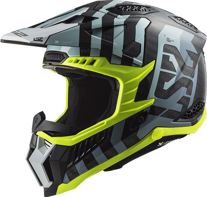 LS2 - MX703 X-Force - Off-Road Helm - Koolstofvezel - Zwart