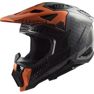 LS2 Helm X-Force Victory MX703 titanium / oranje maat M