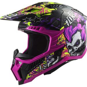 LS2 Mx703 C X-Force Fireskull Violet L - Maat L - Helm