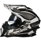 LS2 - MX701 Explorer - Crosshelm - Mat Zwart / Geel - Materiaal: Polycarbonaat