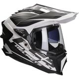 LS2 - MX701 Explorer - Crosshelm - Mat Zwart / Geel