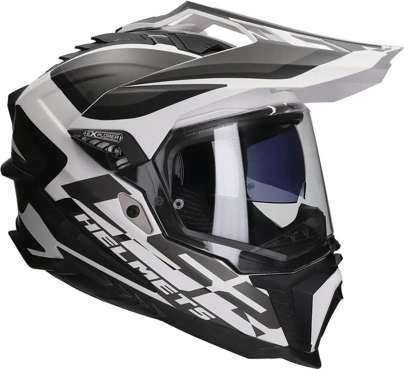 LS2 - MX701 Explorer - Crosshelm - Mat Zwart / Geel