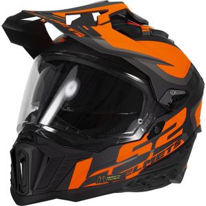 LS2 - MX701 Explorer - Adventure Helm - Mat Zwart Fluo Oranje
