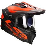 LS2 - MX701 Explorer - Adventure Helm - Mat Zwart Fluo Oranje