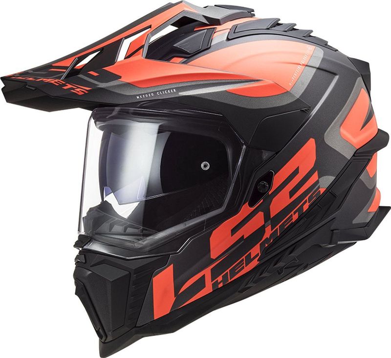 LS2 - MX701 Explorer Alter - Integraalhelm - Matt Black / Fluo Orange - Polycarbonaat