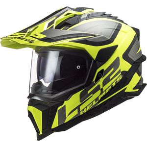 LS2 - MX701 Explorer - Adventure Helm - Matt Zwart Fluo Geel - HPFC