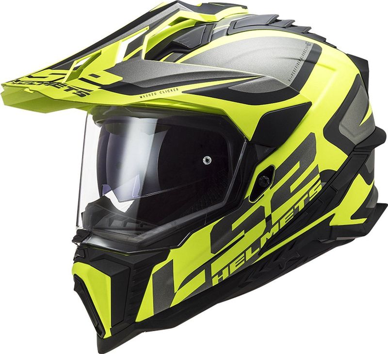 LS2 - MX701 Explorer - Adventure Helm - Matt Zwart Fluo Geel - HPFC