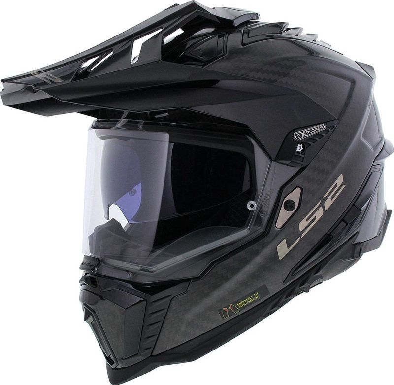 LS2 - MX701 - Crosshelm - Glans Carbon - Ventilatiesysteem