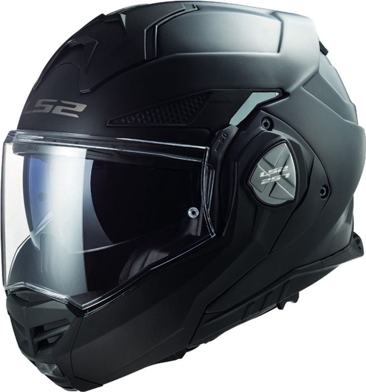 LS2 FF901 Advant X systeemhelm solid mat zwart Motorhelm