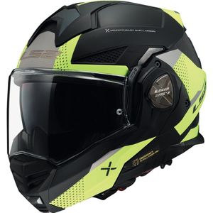 LS2 - Advant X - Helm - Mat Zwart - Fluor Geel - Glasvezel