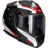 LS2 - Advant X - Motorhelm - Zwart/Wit/Rood - Glasvezel