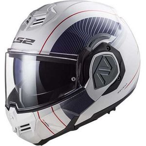 LS2 FF906 Advant Cooper Wit Blauw Systeemhelm - Maat S - Helm
