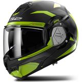 LS2 - FF906 Advant Revo - Systeemhelm - Zwart - Mat - H-V Geel