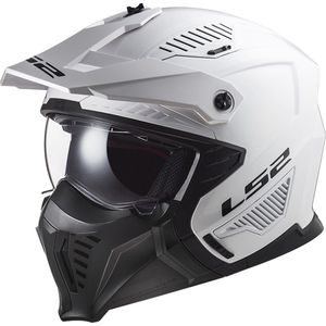 LS2 OF606 Drifter Solid, modulaire helm, Wit, S