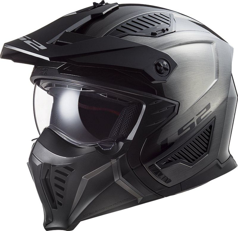 LS2 Helm Drifter Jeans OF606 Titanium Maat XS