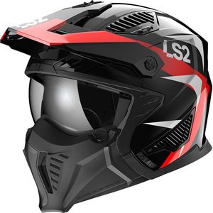 LS2 Helm Drifter Triality OF606 rood maat XS