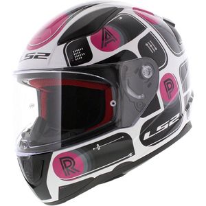 LS2 FF353 Rapid Helm Brick glans zwart roze