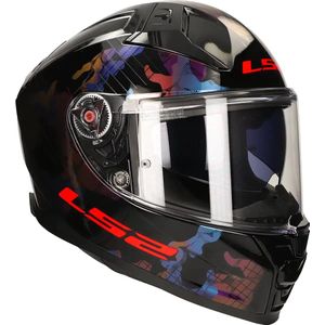 LS2 Helm Vector II Kamo FF811 zwart / blauw maat XL