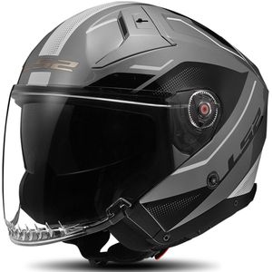 LS2 - OF603 Infinity II Veyron - Open Helm - Grijs-Wit - Composiet