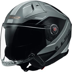 LS2 OF603 Infinity II Veyron, straalhelm, grijs/zwart, S