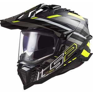 LS2 Helm Explorer Edge MX701 zwart / fluor geel maat S