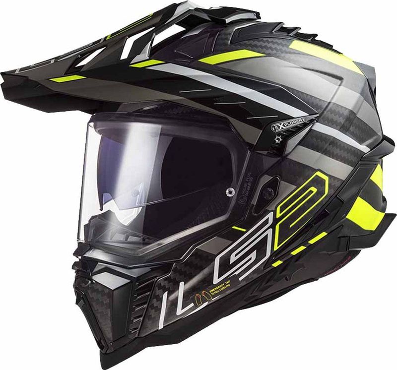 LS2 MX701 Explorer Carbon - Helm - Koolstofvezel - Zwart
