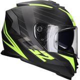 LS2 - Storm II Nerve FF800 - Helm - Mat Zwart - Fluor Geel - Polycarbonaat