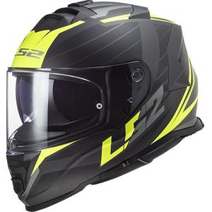 LS2 - Storm II Nerve FF800 - Helm - Mat Zwart - Fluor Geel - Polycarbonaat